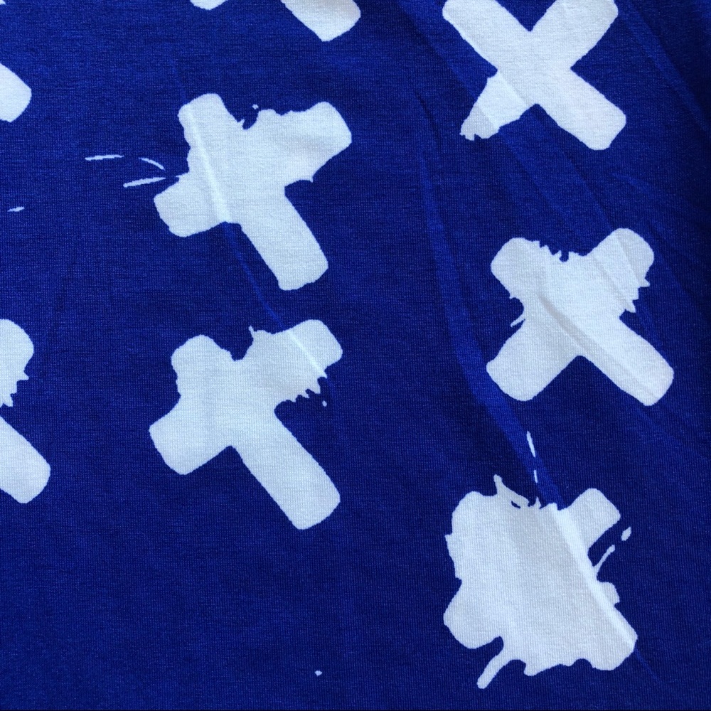 Blue and White LulaRoe Julia Dress - Picture 5 of 7